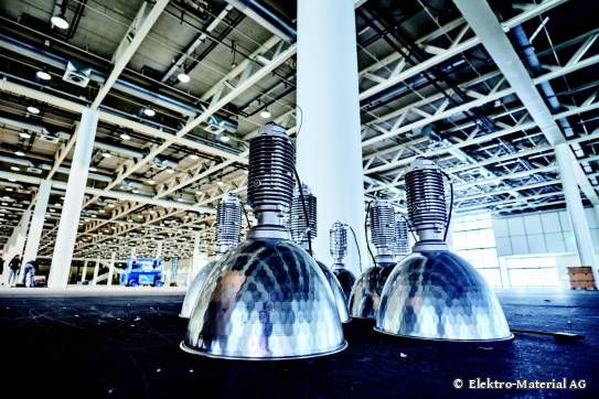 Beleuchtungssanierung Messe Basel, Elektro-Material AG